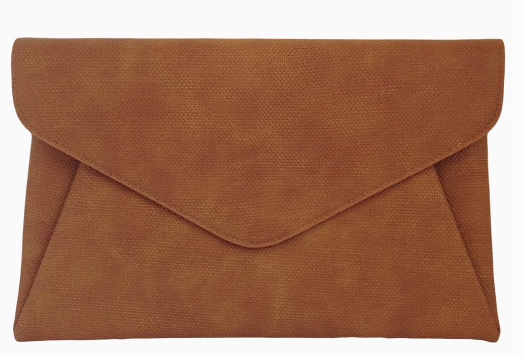 Synthetic Leather Double Pocket Envelop Clutch