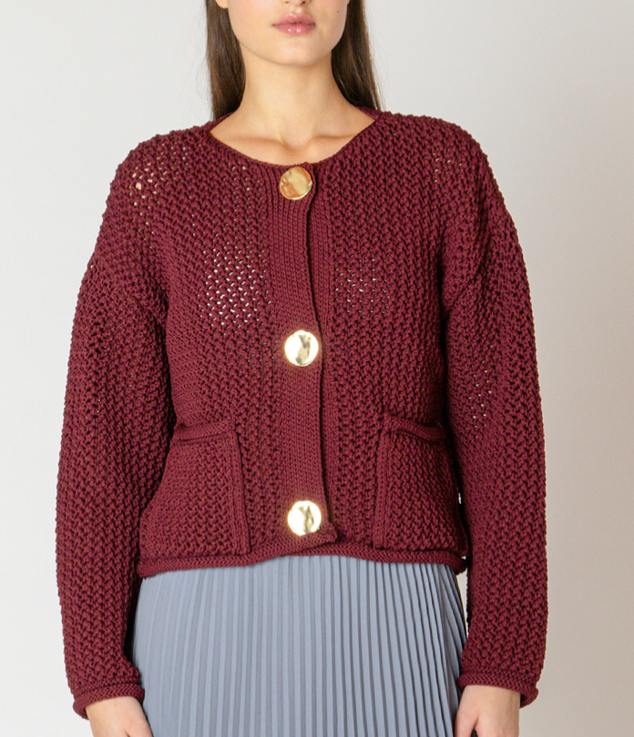 Black Tape Knit Cardigan. 2627250