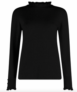 Bloomings Mock Neck Pullover  W/Frills. SLK148767
