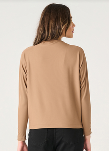 Dex Mock Neck Ribbed Top. 2424033