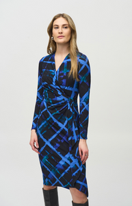 Joseph Ribkoff Abstract Print Dress 244131