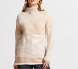 Tribal Turtleneck High Low Sweater. 78650 4814