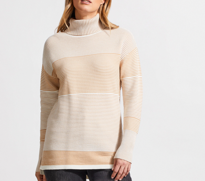 Tribal Turtleneck High Low Sweater. 78650 4814