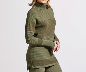 Tribal Turtleneck High Low Sweater. 78650 4814