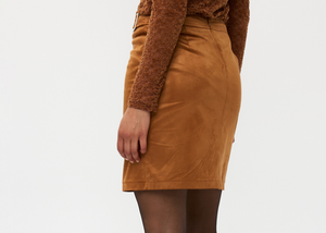 Esqualo Overlap Skirt, Suedine.  F2410507