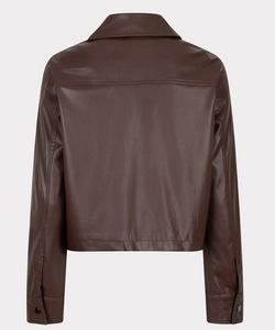 Esqualo Short Vegan Leather Jacket. F2411501