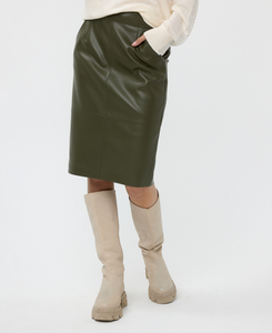 Esqualo Vegan Leather Skirt   F2411514