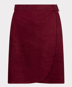 Esqualo Overlap Skirt, Suedine