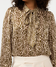 Load image into Gallery viewer, Esqualo Tie Dimensional Print Blouse. F2414502
