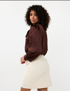 Esqualo Crushed Satin Blouse. F2415501