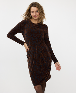 Esqualo Velvet Leopard Dress