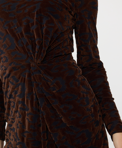 Esqualo Velvet Leopard Dress