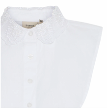 Load image into Gallery viewer, Fransa Fake White Shirt Collar with organza and bead details 20615727
