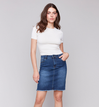 Load image into Gallery viewer, Charlie B Basic Denim Skirt. C7042T/431A   007 Indigo
