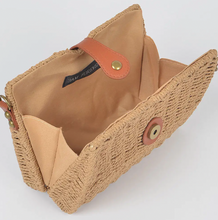 Load image into Gallery viewer, Rattan Basket Clutch W/Long Strap
