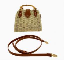 Load image into Gallery viewer, Rattan Tote Shoulder Bag with Bamboo Handle
