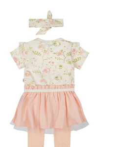 Dirkje Infant Girl Dress/ Legging/ Headbad.  P54461-35