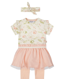 Dirkje Infant Girl Dress/ Legging/ Headbad.  P54461-35