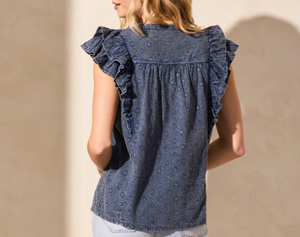 Tribal Frill Sleeve Blouse 58260 5299