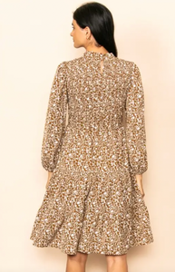 Ell Floral Smocked Bodice Tiered Dress. EE1101