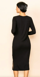 Ell Rib Knit Dress (Midi Length)
