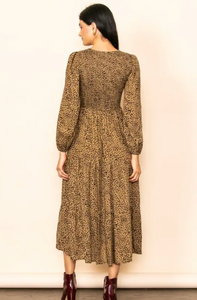 Ell Smocked Chest Midi Dress