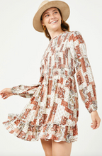 Load image into Gallery viewer, Hayden Patchwork Smocked Dress. HN4118
