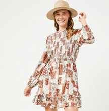 Load image into Gallery viewer, Hayden Patchwork Smocked Dress. HN4118
