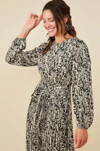 Hayden Pleated Skirt Dress. HY8971