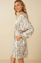 Load image into Gallery viewer, Hayden Womens Satin Floral Print V Neck Dolman Sleeve Dress. HY7571
