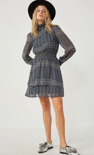 Load image into Gallery viewer, Hayden Womens Patterned Stripe Smock Neck Cutout Dress. HK1249
