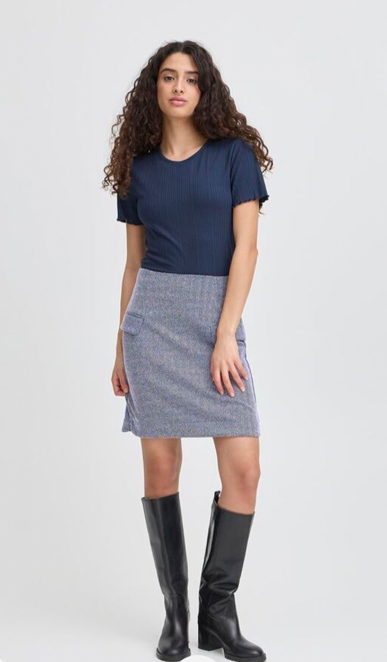 Ichi Kate Skirt Jacquard SK 5.  20121603
