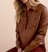 Load image into Gallery viewer, Tribal Button Front PU Jacket. 59210/5358
