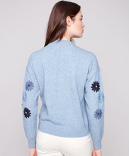 Load image into Gallery viewer, Charlie B Floral Embroidery Crew Neck Sweater. C2891/974A
