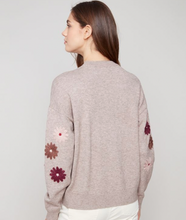 Load image into Gallery viewer, Charlie B Floral Embroidery Crew Neck Sweater. C2891/974A
