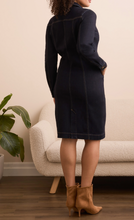 Load image into Gallery viewer, Tribal Fitted Denim Dress. 55870 4389 2200
