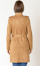 Load image into Gallery viewer, Black Tape Belted Trench Coat. 2629003T
