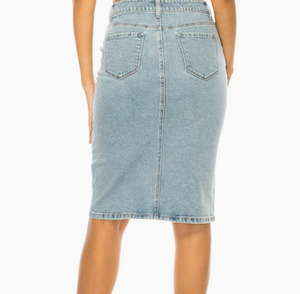 Mined Jean Skirt