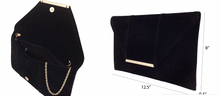 Load image into Gallery viewer, Faux Microsuede Envelope Clutch
