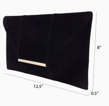 Load image into Gallery viewer, Faux Microsuede Envelope Clutch
