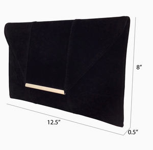 Faux Microsuede Envelope Clutch
