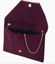 Load image into Gallery viewer, Faux Microsuede Envelope Clutch
