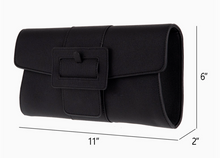 Load image into Gallery viewer, Synthetic Leather Belted Envelope Clutch
