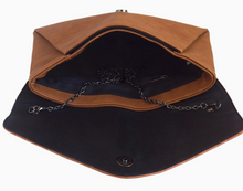 Load image into Gallery viewer, Synthetic Leather Double Pocket Envelop Clutch
