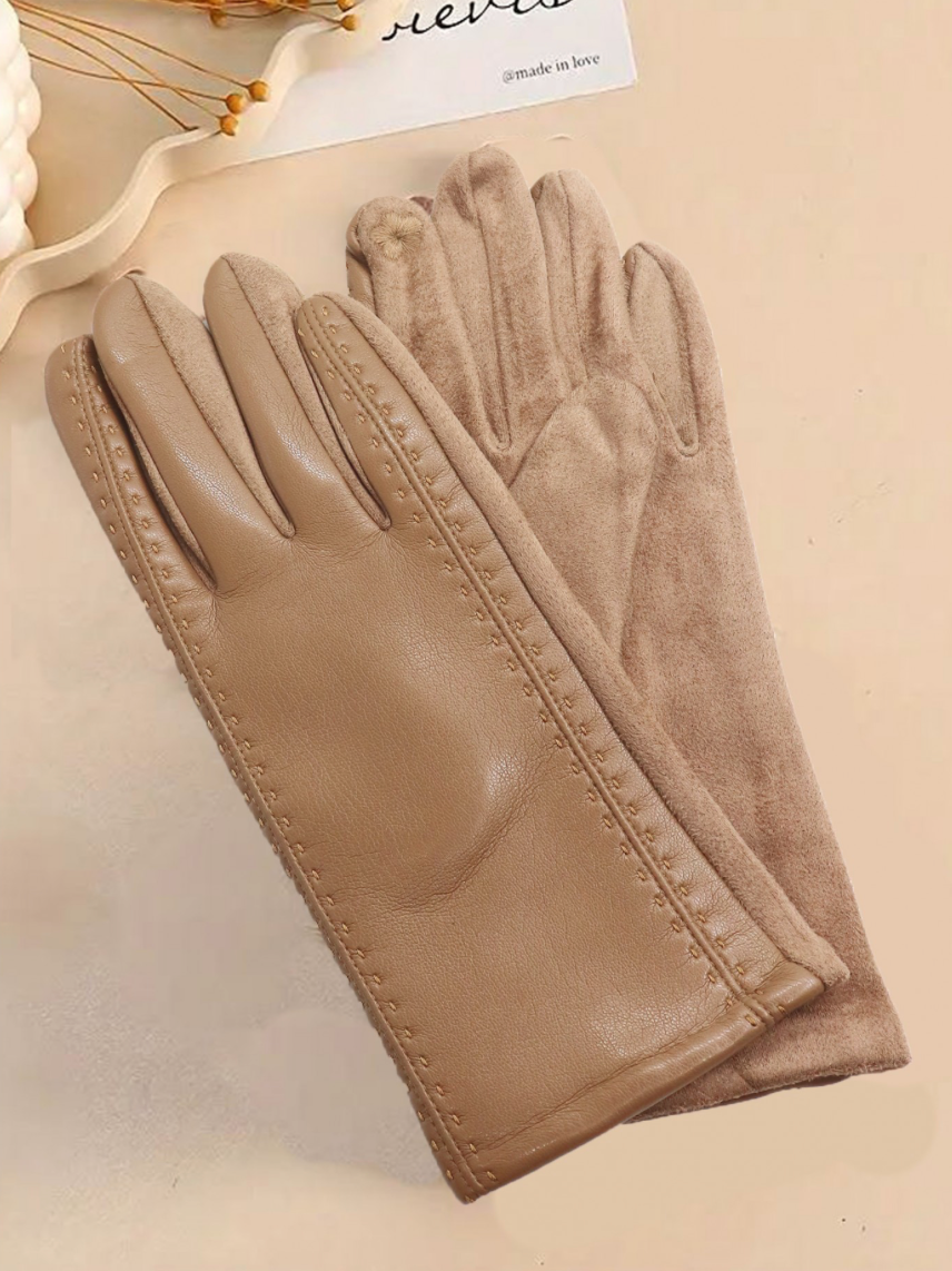Fashion Gloves.  GL128502 KHAKI