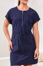 Load image into Gallery viewer, Tribal S/S Dress w/ Drawcord.  30930 3668
