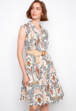 Load image into Gallery viewer, Charlie B Printed Cap Sleeve Dress W/Belt. C3224B/ 563C
