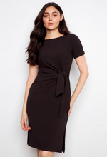Load image into Gallery viewer, Charlie B Boat Neck Dress W/ Tie C3250/ 579C
