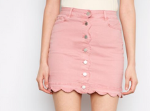 Load image into Gallery viewer, Charlie B Scalloped Hem, Button Front  C7079R/ 618A
