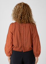 Load image into Gallery viewer, Black Tape Lace Detailed Blouse. 2723736T
